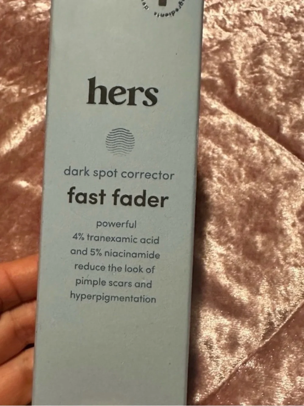hers Fast Fader Dark Spot Corrector Moisturizer — Light Blue